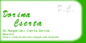 dorina cserta business card